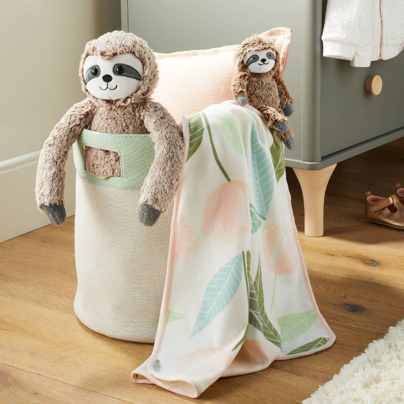 Touched by Nature Baby Organic Cotton Muslin Tranquility Blanket, Blue Elephant, One Size