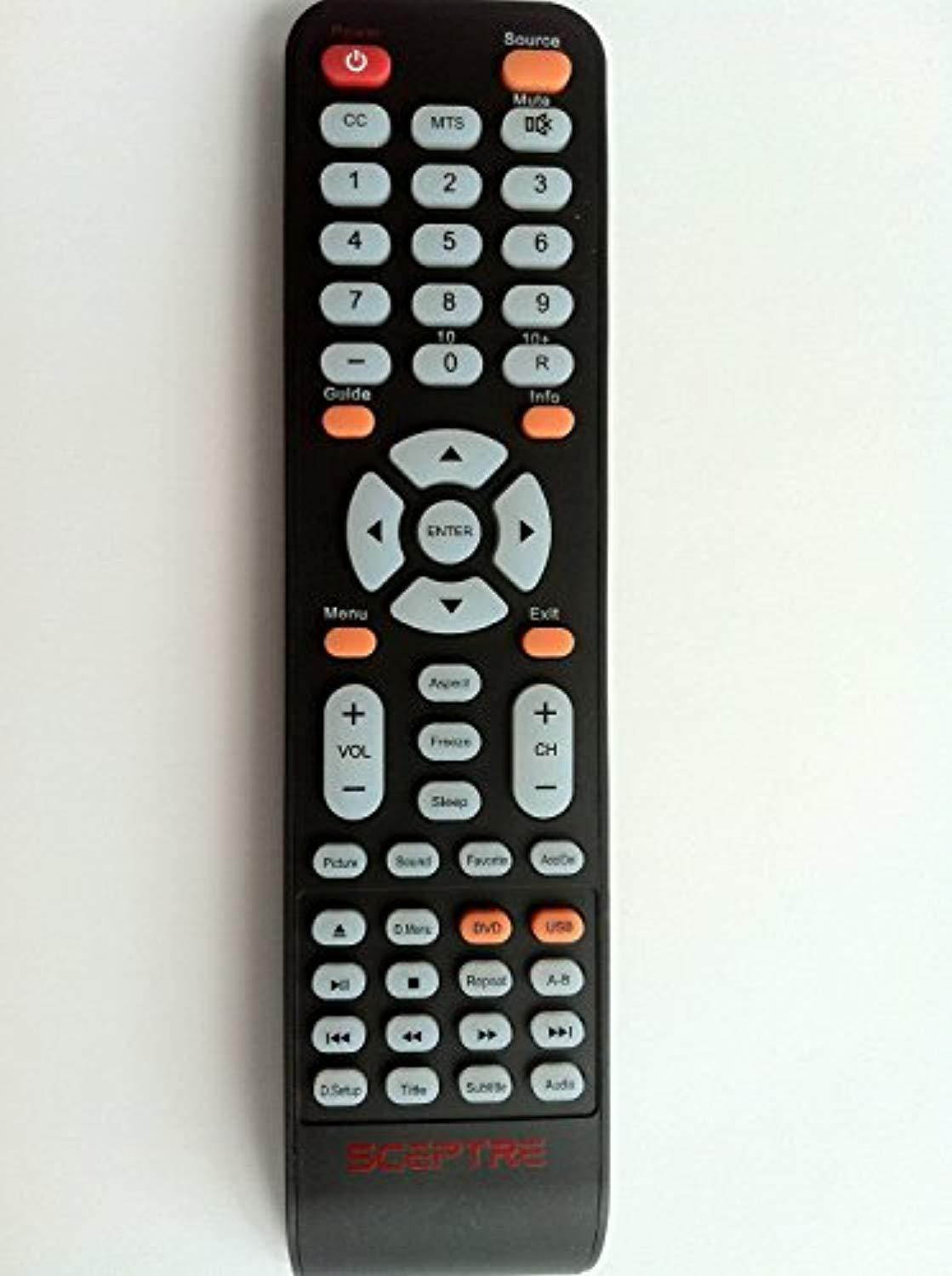 new sceptre dvd combo tv remote control for e165bd-hd e195bd-shd e243bd-fhd e325bd-hd e325bd-hdw with usb function-sold by part