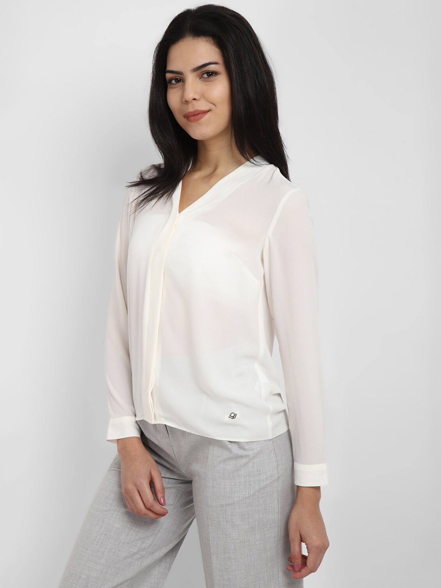 Allen Solly White Regular Fit Shirt