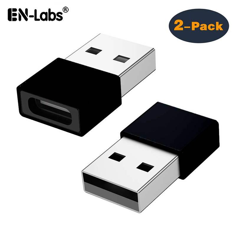 USB 2.0  Male to USB Type C Female OTG Adapter Converter Type-C Cable Adapter For  Samsung Galaxy s8 s9 USB-C Data Charger - 2 Pack