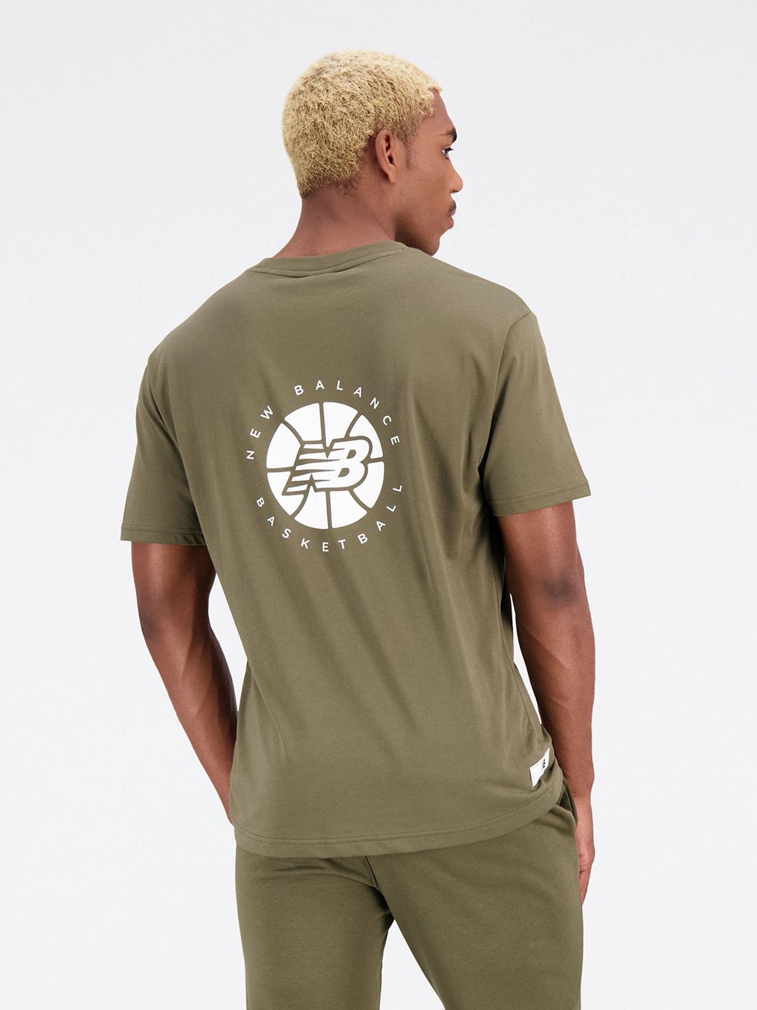 New Balance Brown Regular Fit Printed Crew T-Shirt