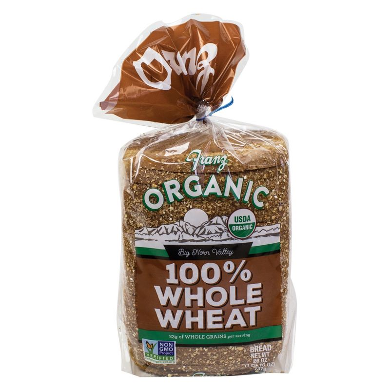 Franz 100% Whole Wheat Organic Bread - 26oz