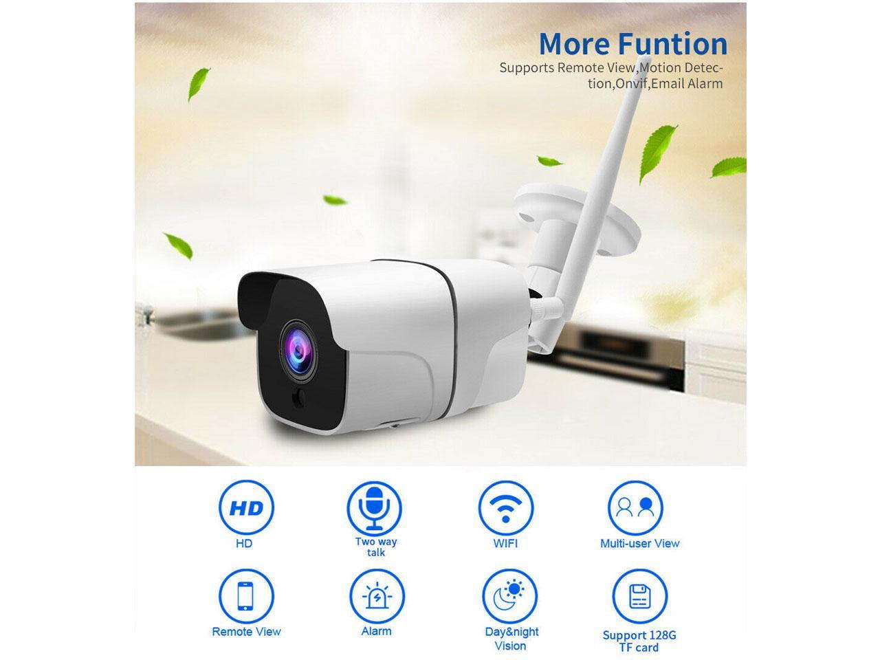 CamHi IMX335 4MP 5MP wireless ip camera outdoor IR 128GB SD card speaker MIC P2P