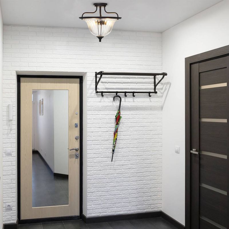 13" Two Light Semi-Flush Ceiling Light Bronze - Cresswell Lighting