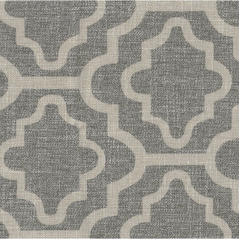 Medium Storage Ottoman Geometric Ash Gray - HomePop