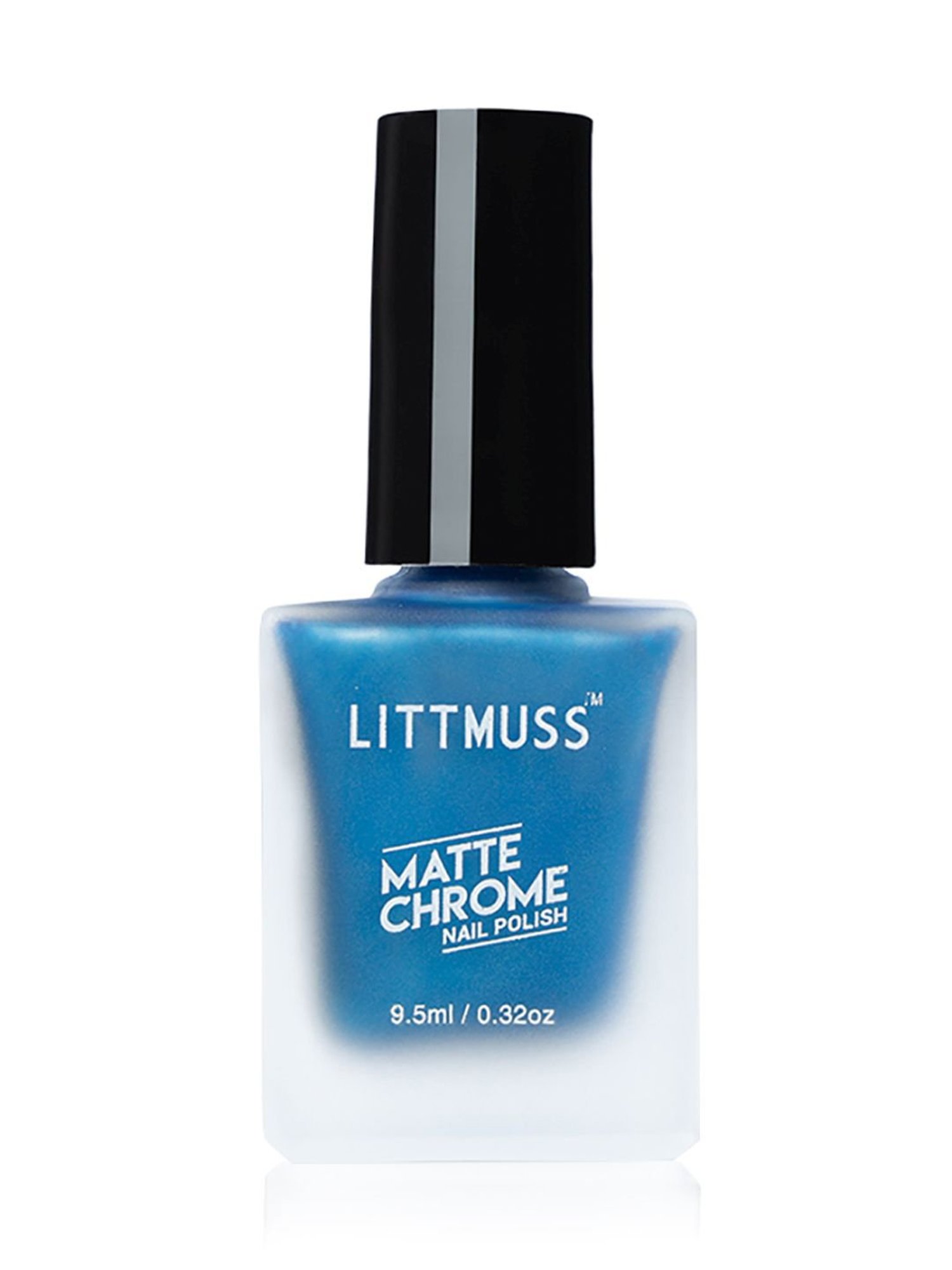 Littmuss Matte Chrome Nail Polish Blue Curacao 014 - 9.5 ml