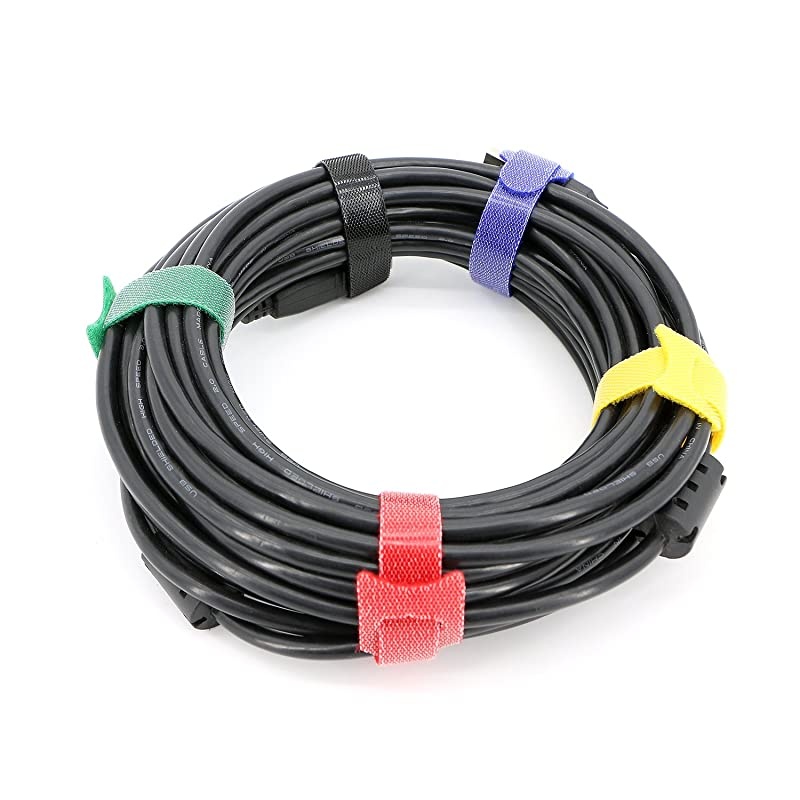 50pcs Reusable Fastening Adjustable Cable Ties Wire Management 6 Inch Multicolour