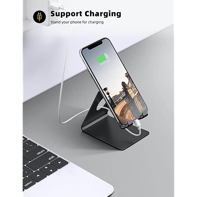 Cell Phone Stand Phone Dock Cradle Holder Stand for Office Desk Black