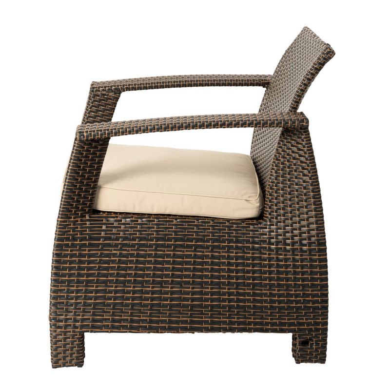 St Lucia 2pc Wicker Club Chairs - Brown/Tan - Christopher Knight Home