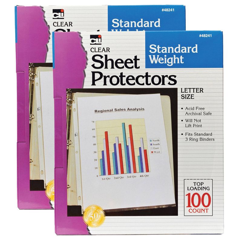 C-Line Panoramic Fold-Out Poly Sheet Protector, Clear, 11 x 17 Inches, pk of 25