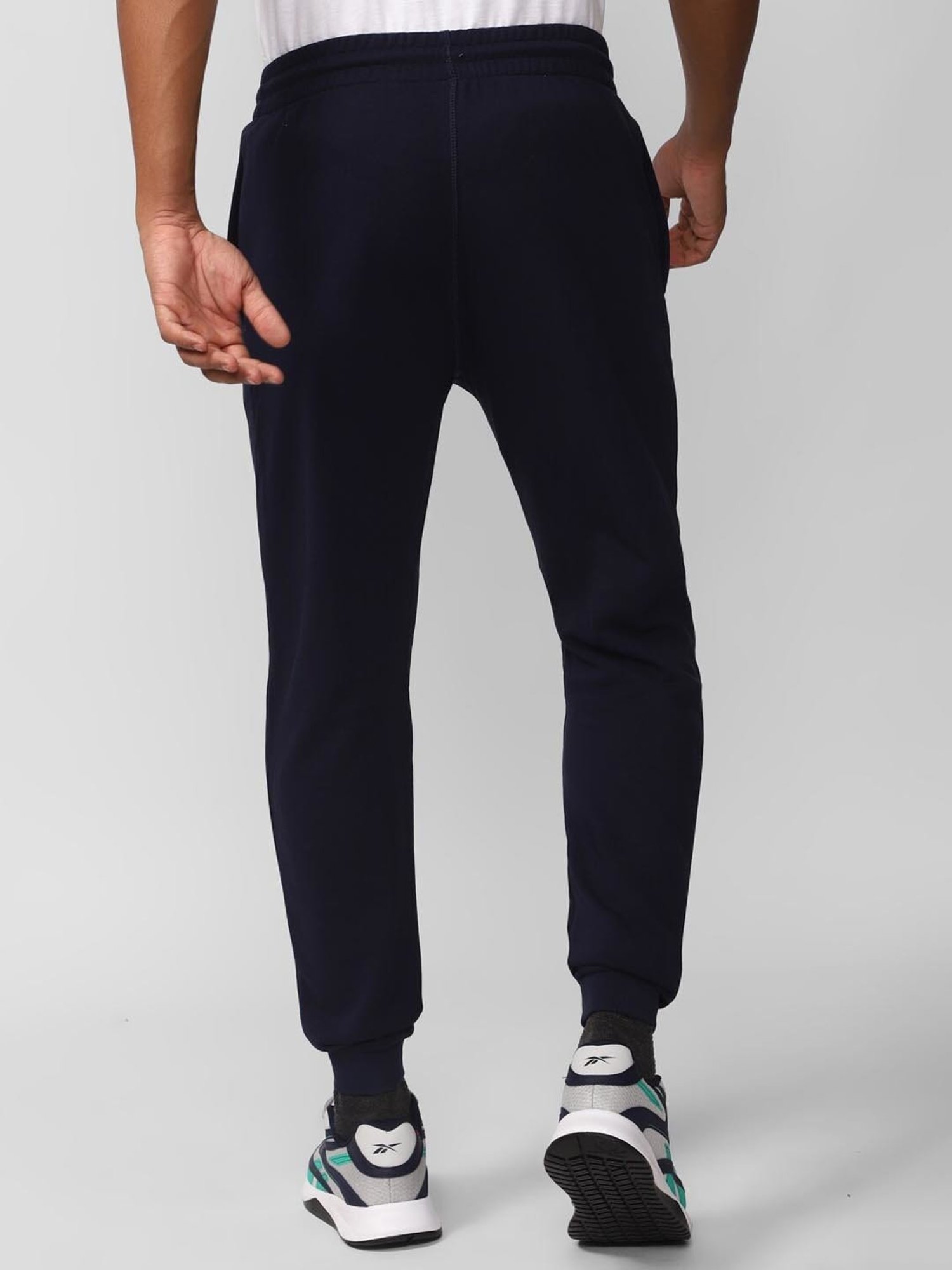 Reebok Navy Slim Fit Sports Trackpants