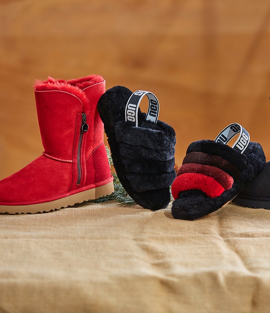 UGG&reg; Logo Fluff Yeah Fur Slides