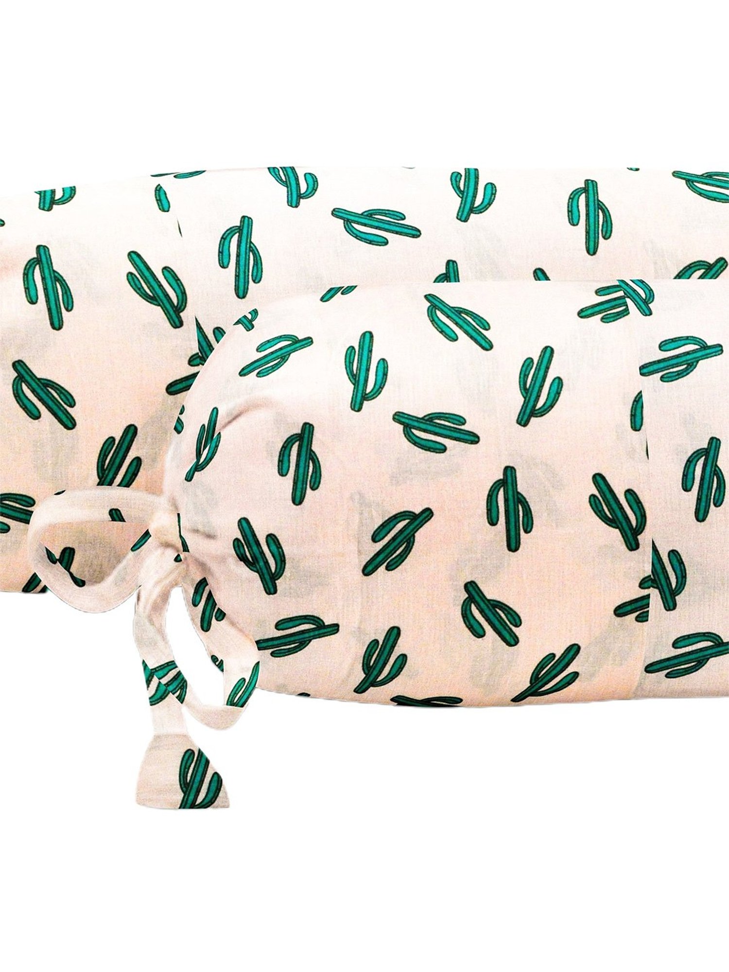 The Baby Atelier Botanical Pink Cotton Baby Bolster Cover with Fillers - Set of 2