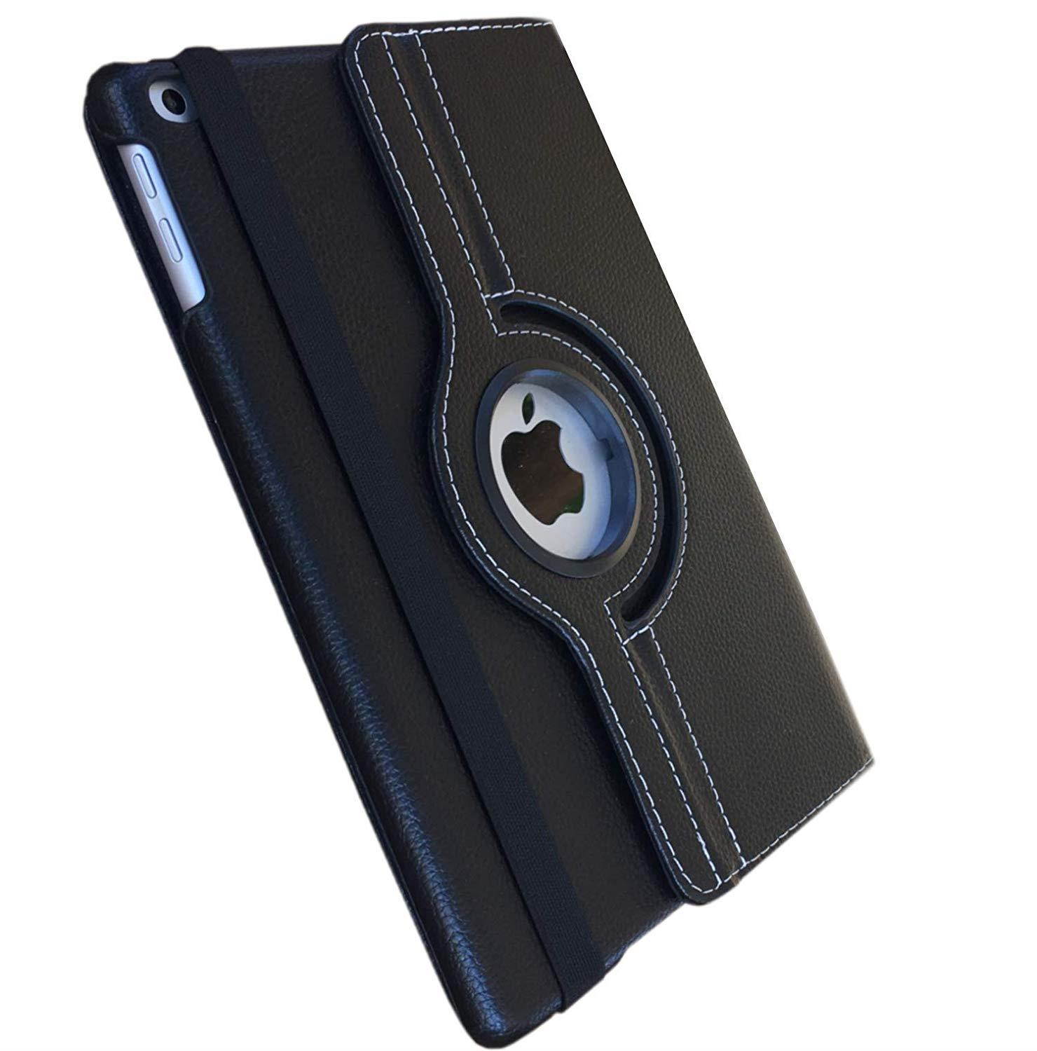 iPad Air 1st Generation case Compatible Models A1474 A1475A1476 MD785LL/A MD876LL/A 360 Rotating Stand with Wake Up/Sleep Function (Black)