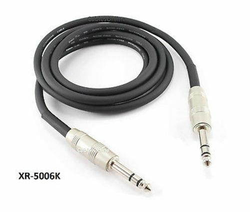6ft Kirlin TRS 1/4" Male to Male 20AWG Noise Free Audio Cable