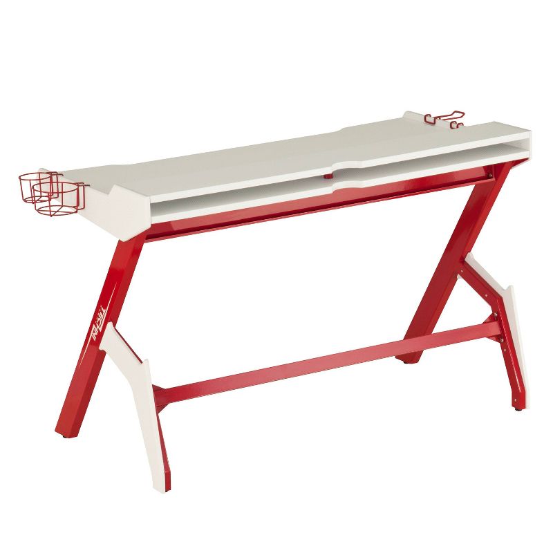 Ergonomic Computer Gaming Desk Red - Techni Sport