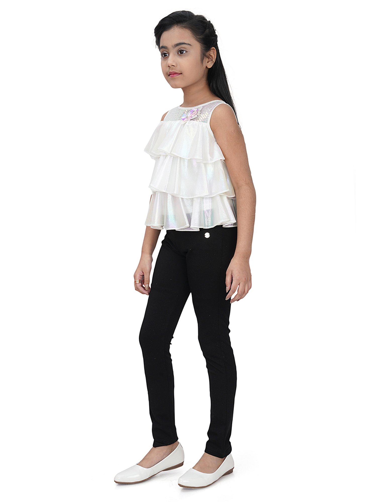 Tiny Girl White Embellished Top