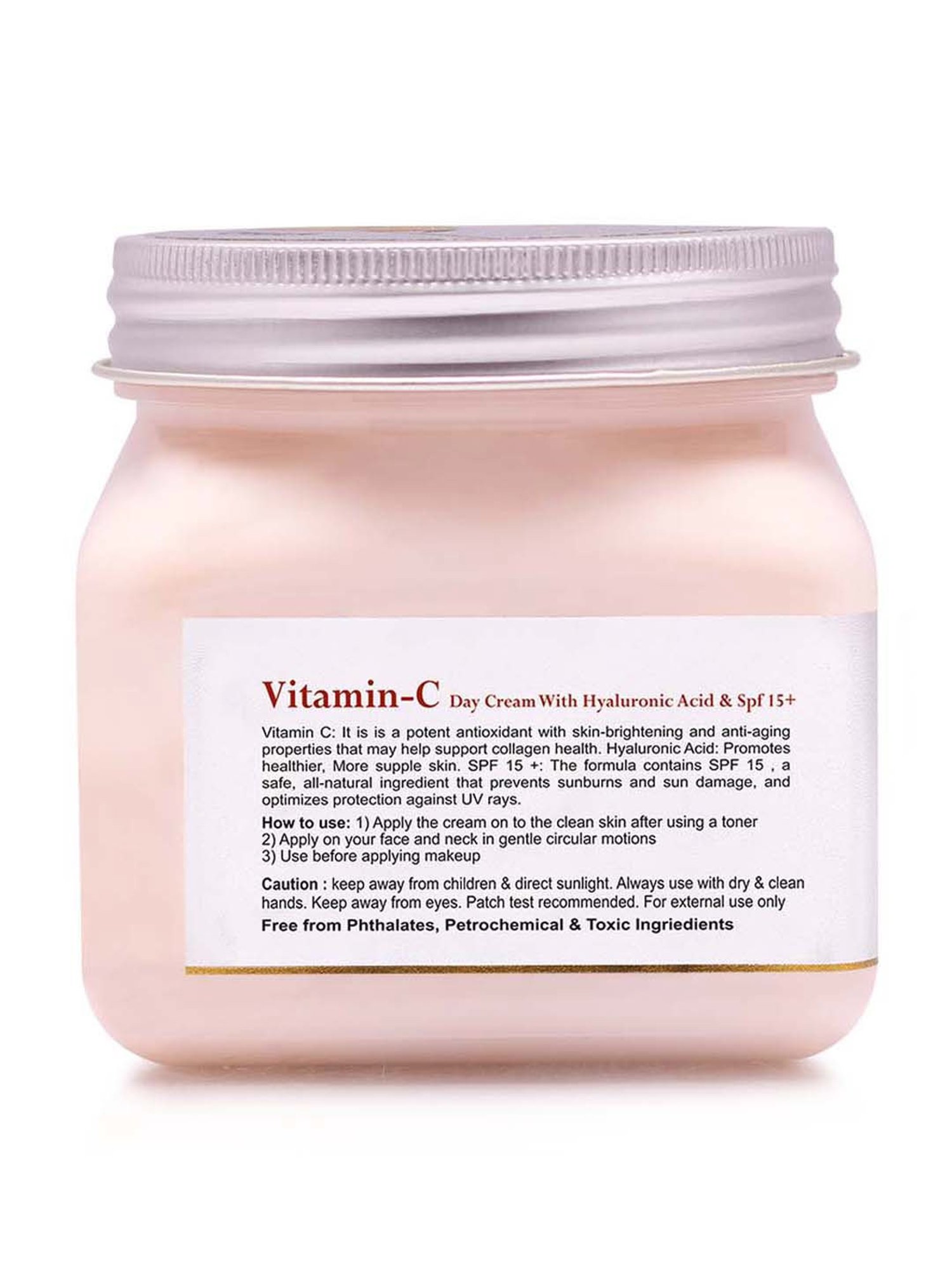 Vitamin C Day Cream with Hyalouronic Acid & Spf 15 - 380 ml