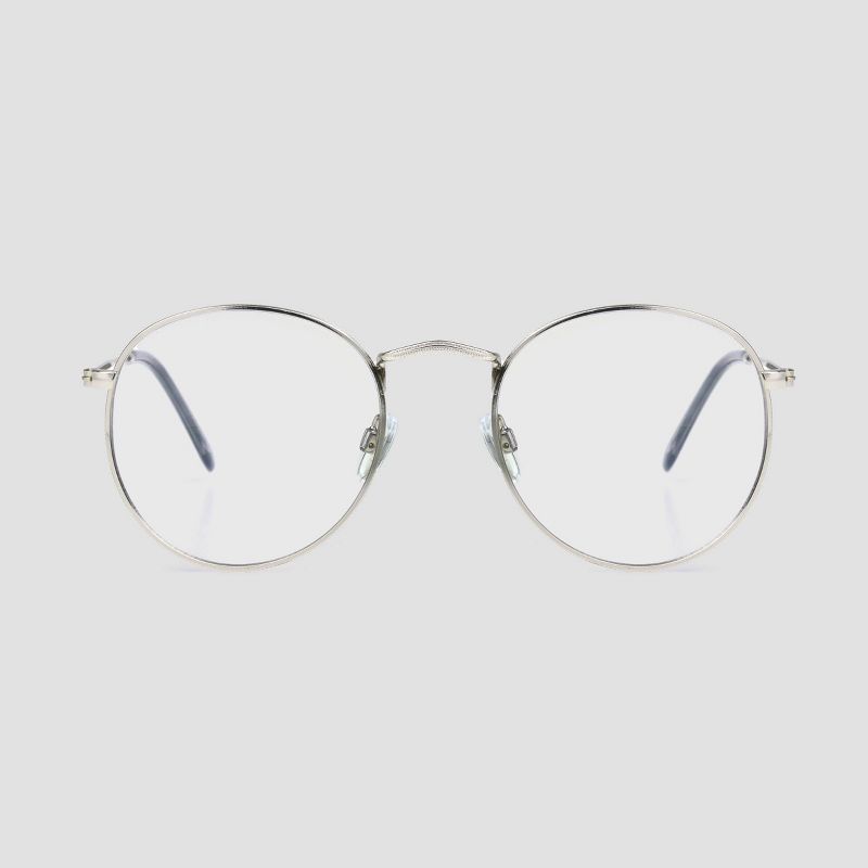 Men's Round Blue Light Filtering Glasses - Original Use™ Silver
