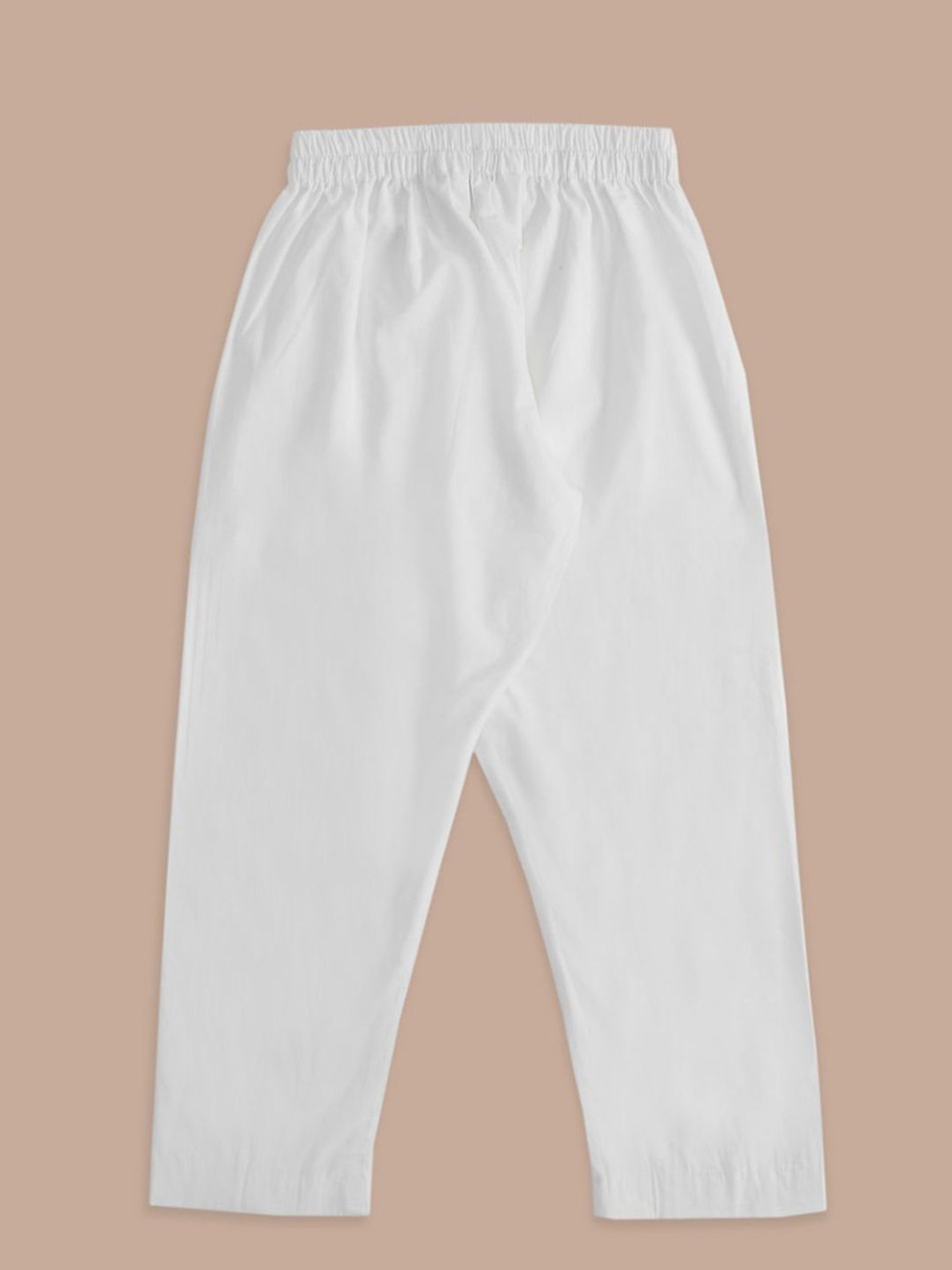 Indus Route by Pantaloons Kids Black & White Cotton Chequered Full Sleeves Kurta Set