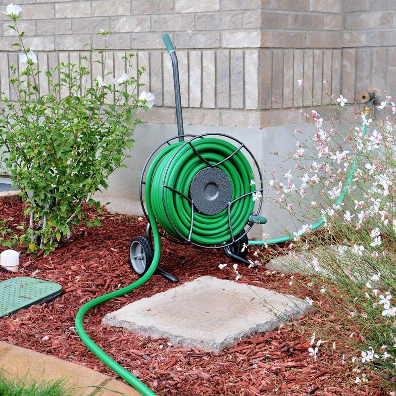 Yard Butler HTC-1 Compact Portable Wheeled Snap On 100' Garden Hose Reel Truck