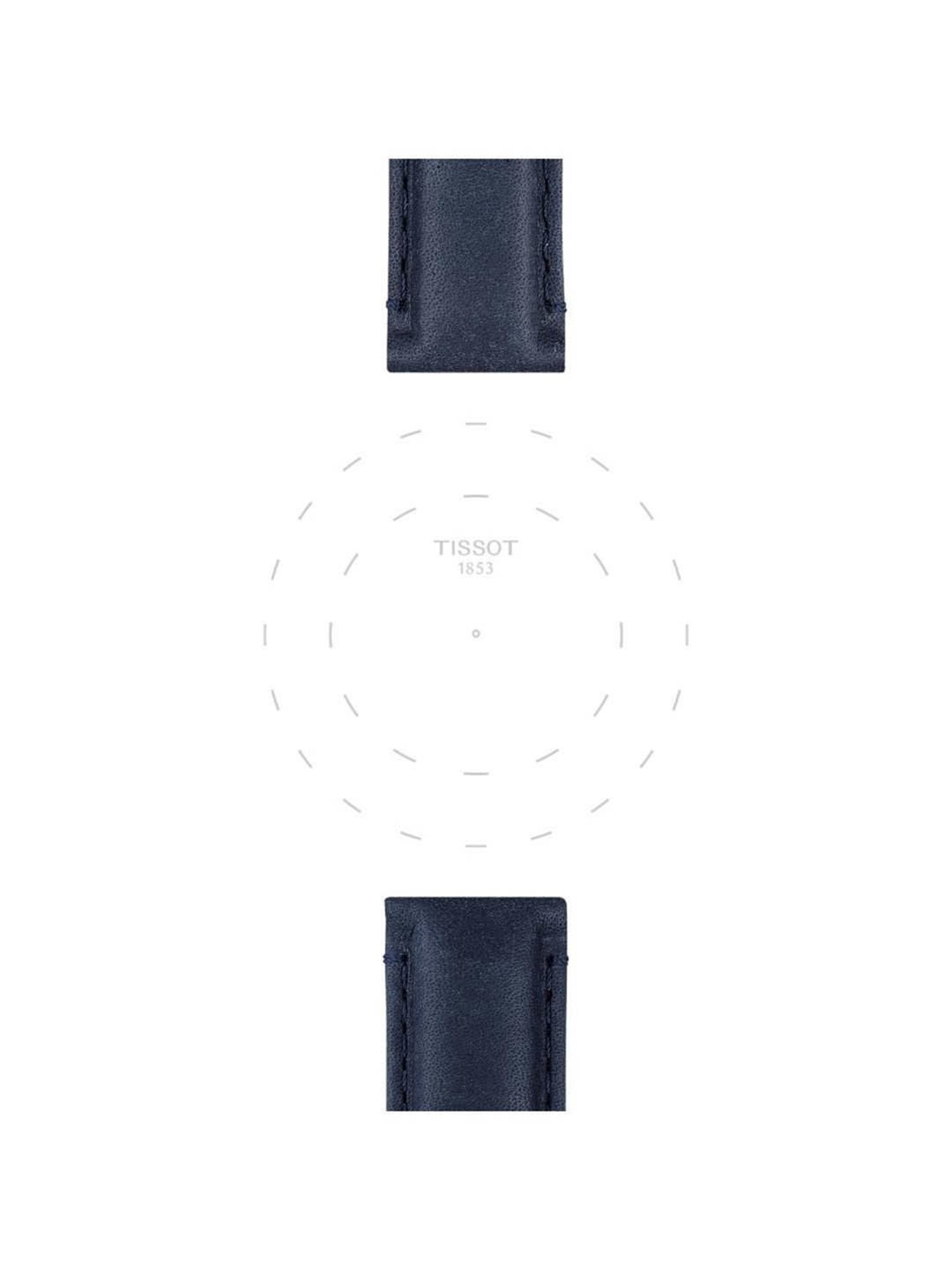 TISSOT Official T852046831 Blue Leather Watch Strap Lugs 20 mm