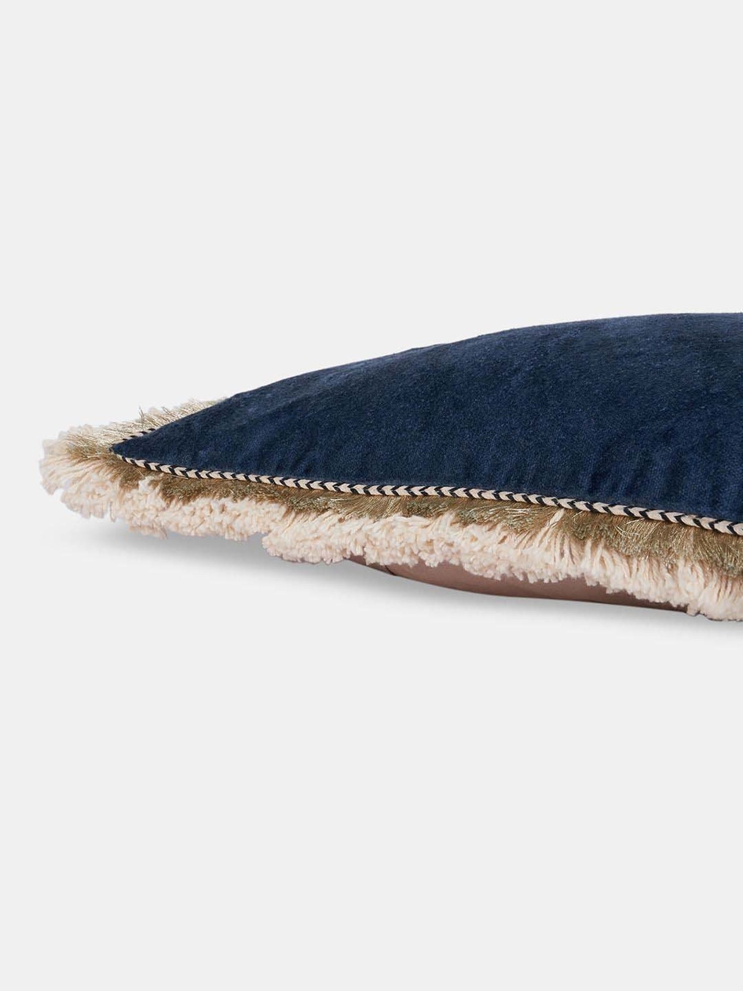 Living Scapes by Pantaloons Blue Fabric Cushion Cover