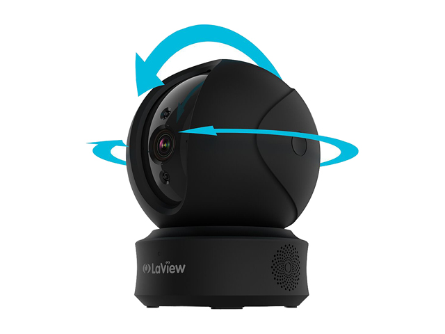 LaView ONE PT 1080P Wireless Indoor Surveillance Camera (Black)