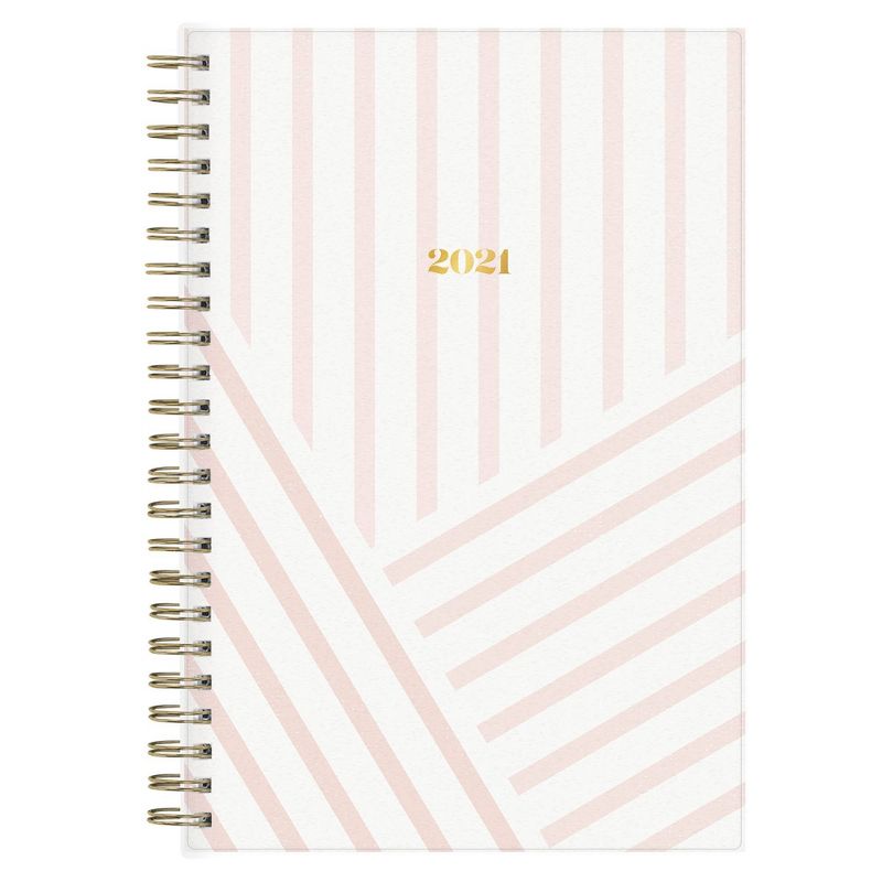 2021 The Everygirl Planner 5" x 8" Frosted Plastic Weekly/Monthly Wirebound Hannah Rose - Blue Sky