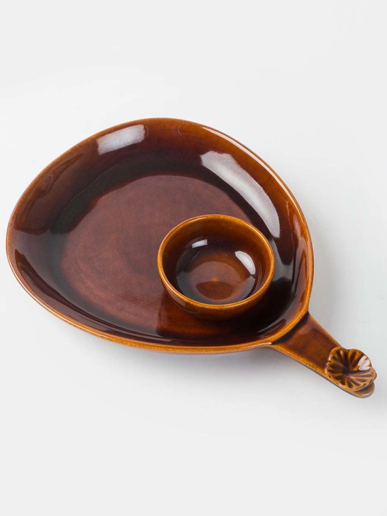 Fabindia Chitra Red Ceramic Large Oval Platter