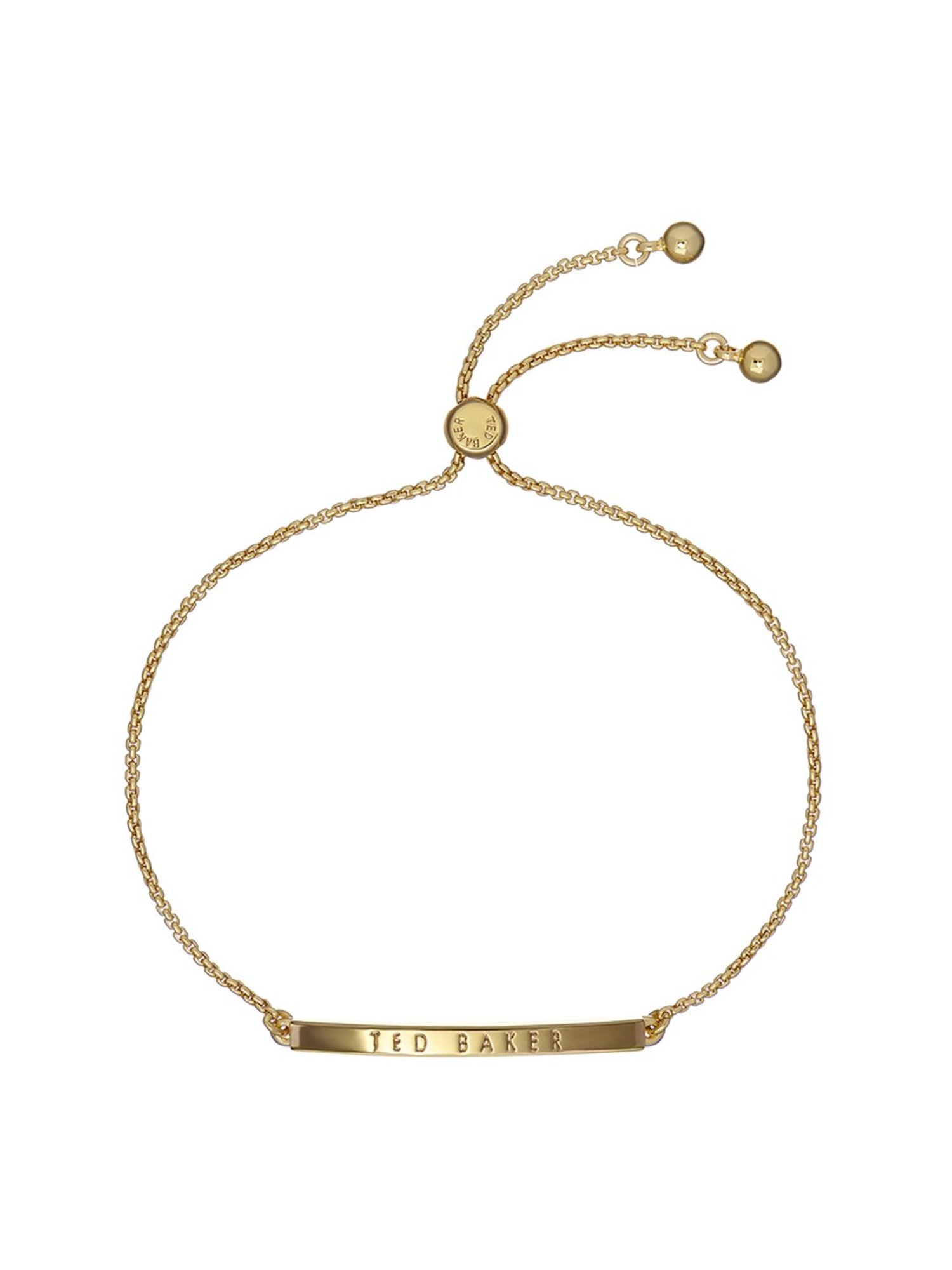Ted Baker Gold-Plated BREENAR Baker Bar Drawstring Bracelet for Women