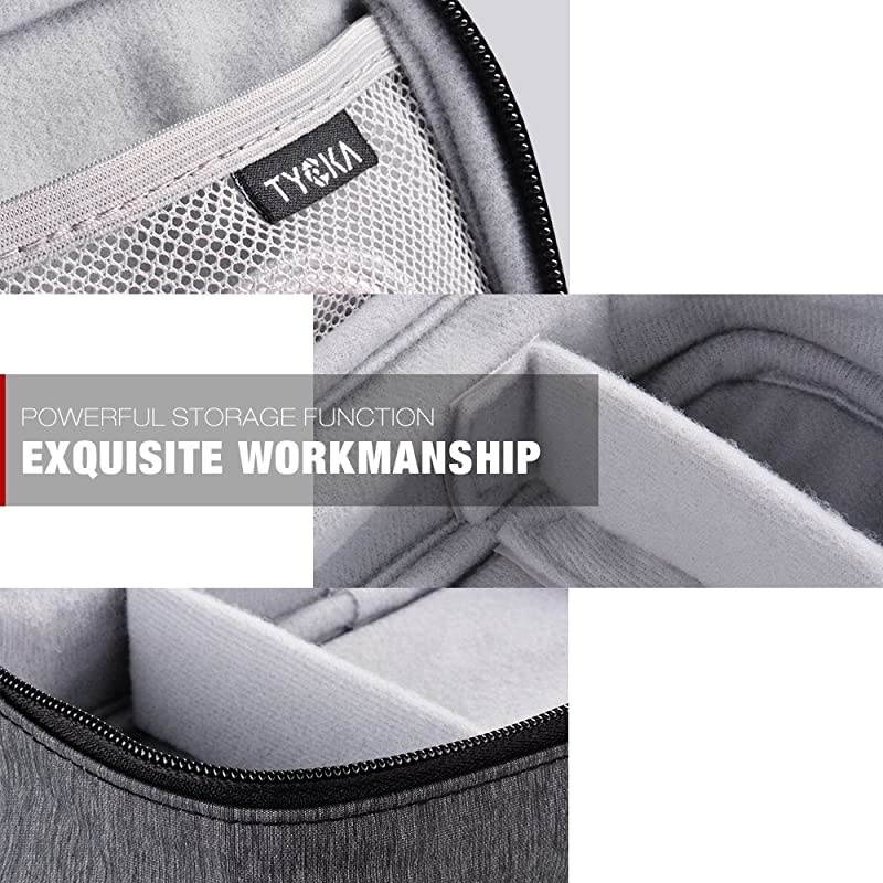 Folded Travel Organizer Electronics Bag, Universal Electronics Travel Gadgets Carrying Case Pouch Carry Case for Cable, Cord, USB, SD Cards, Chargers, Deep Gray