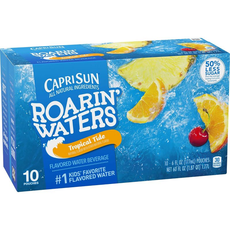 Capri Sun Roarin' Waters Tropical Fruit Juice Drinks - 10pk/6 fl oz Pouches