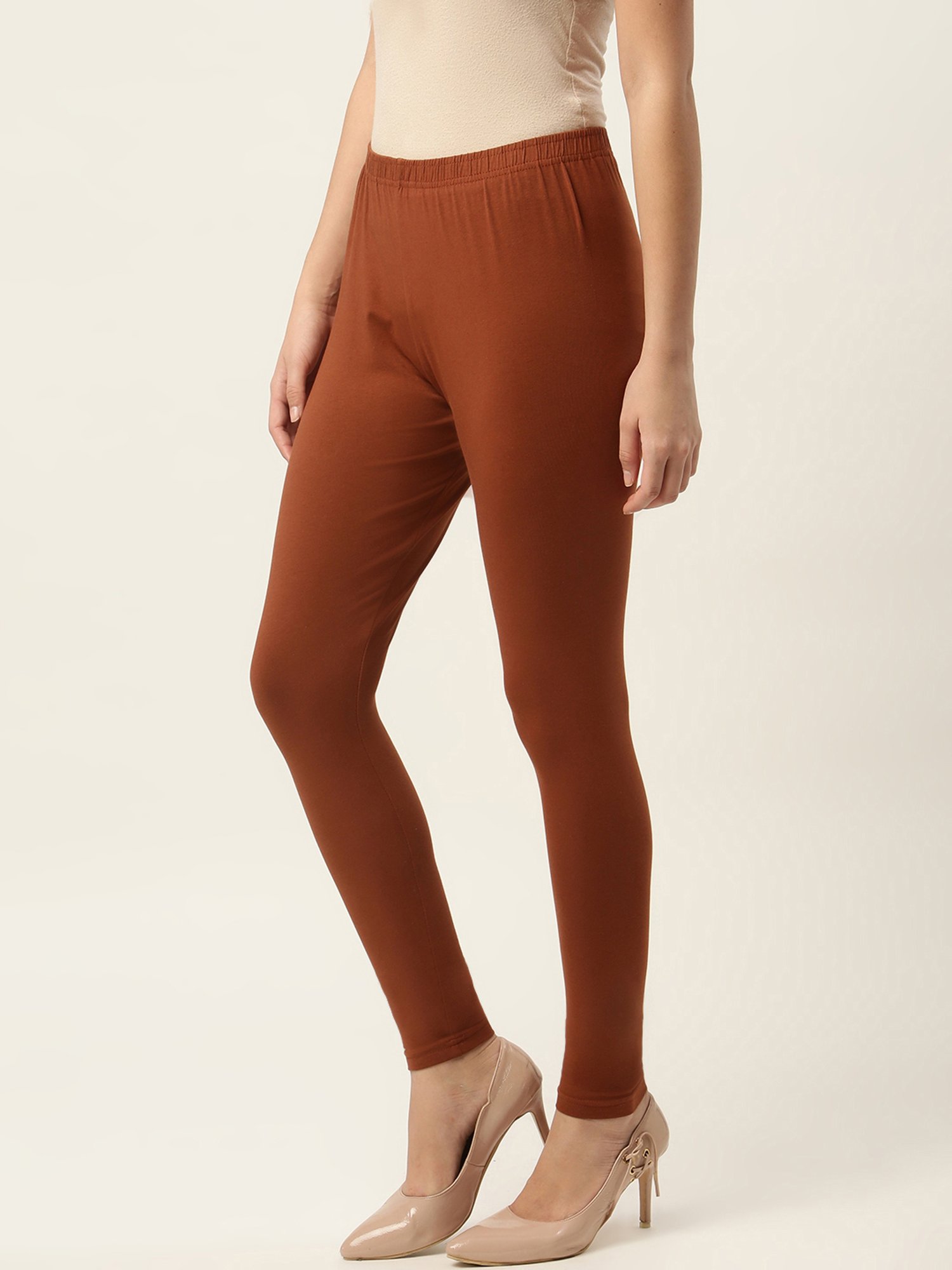 Ms.Lingies Brown Cotton Leggings