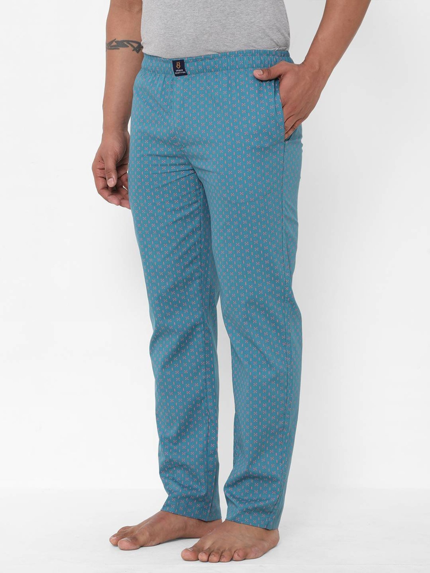 Crimsoune Club White Cotton Regular Fit Printed Lounge Shorts