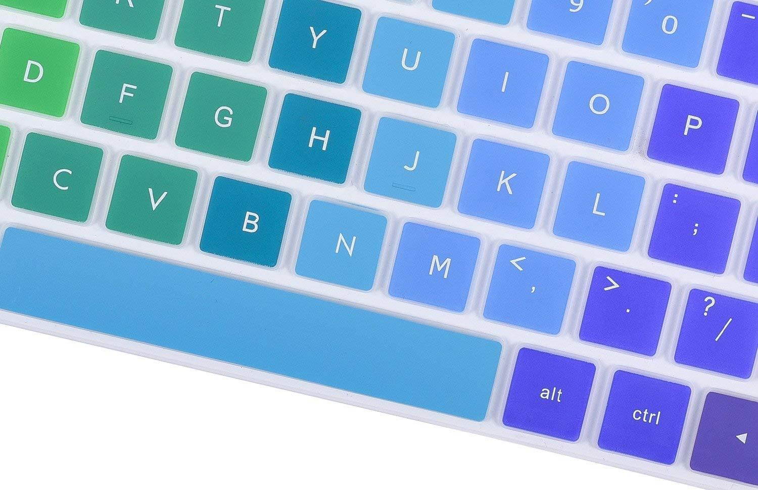 Colorful Keyboard Cover for 2018 HP 17.3 Inch Flagship Laptop Computer, HP 17.3" FHD IPS Business Gaming Laptop, HP Envy 17t Touch, HP ENVY 17M-AE111DX 17M-AE011DX 17-BS049DX 17-BS010NR, Rainbow