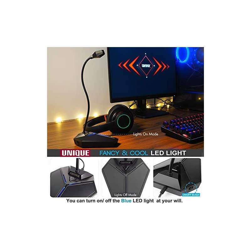 Computer Microphone Plug ampPlay Desktop Omnidirectional Condenser PC Laptop MicMute Button with LED Indicator Compatible with WindowsMac Ideal for YouTubeSkypeRecordingGames15m 5ft