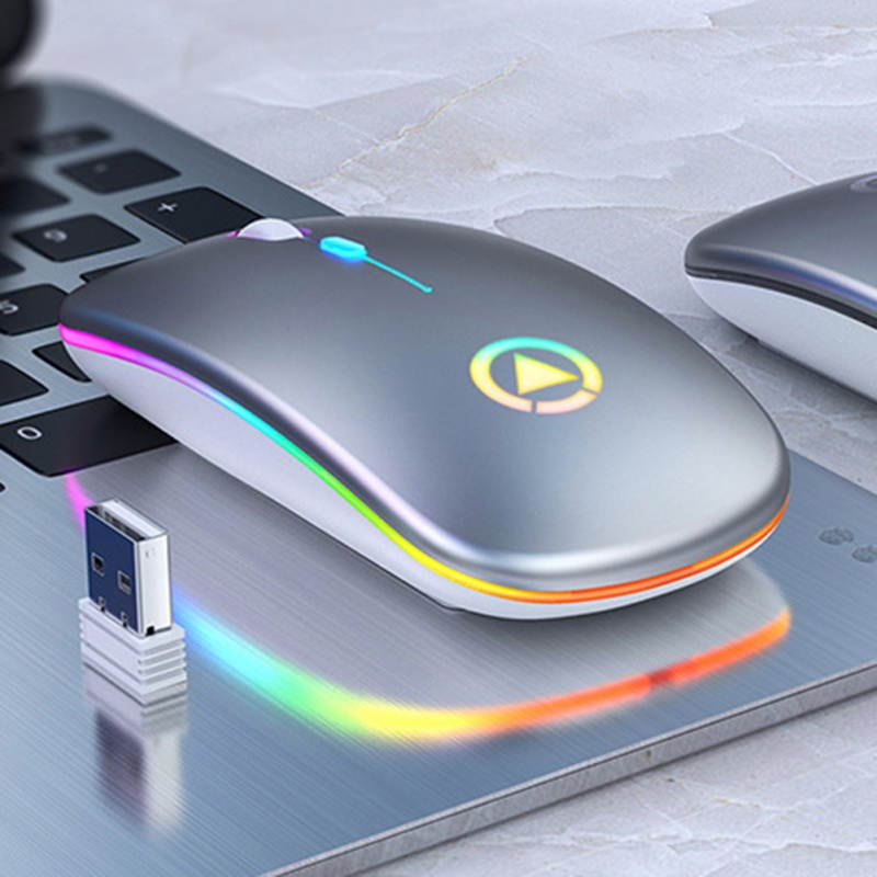 Rechargeable Wireless Silent Colorful LED Mice Optical Ergonomic Gaming Mouse