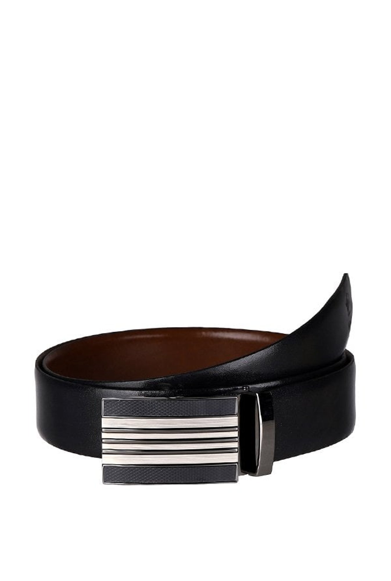 Kara Black & Brown Solid Leather Reversible Belt