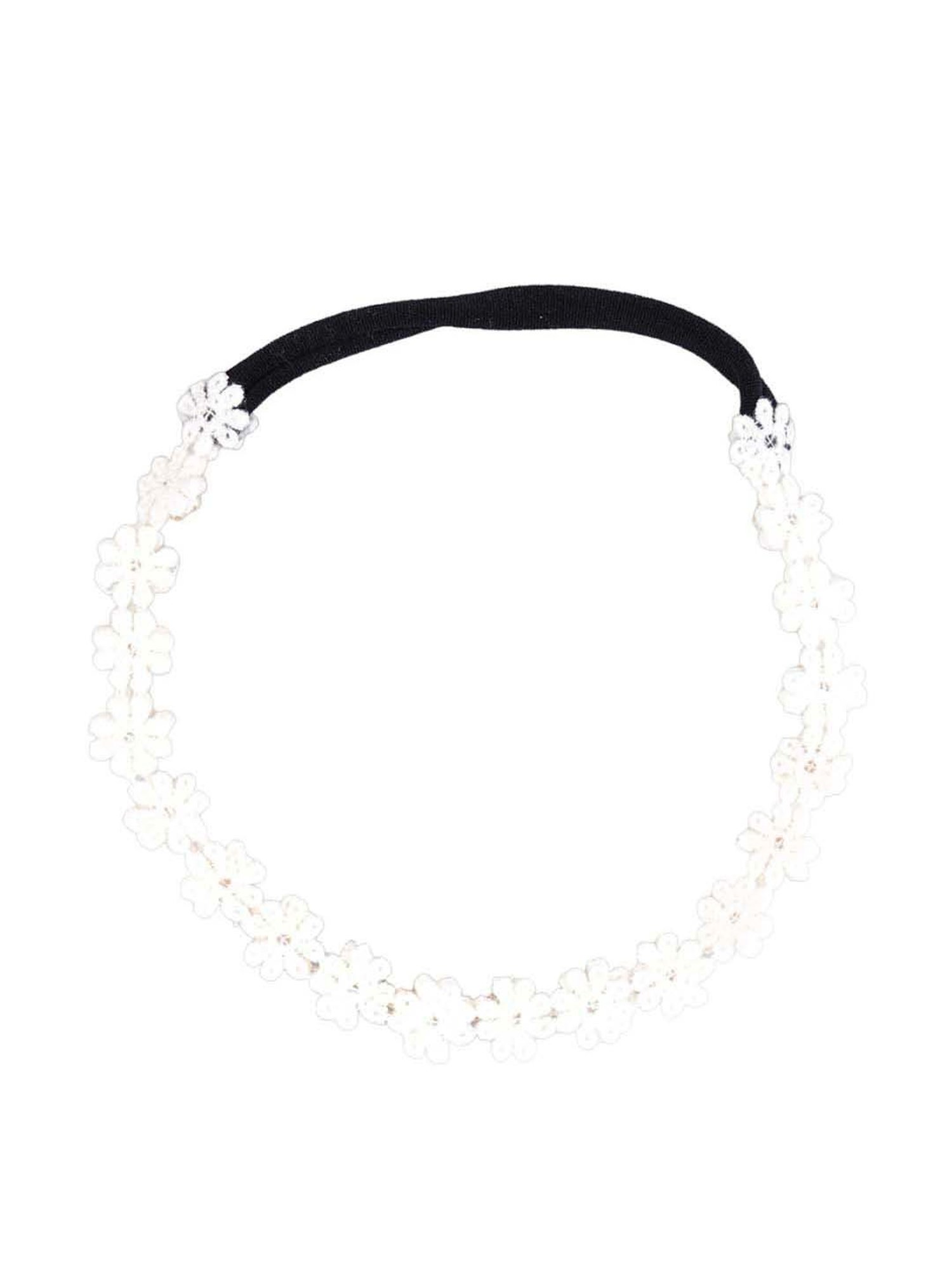 Choko White Embellished Hair Band