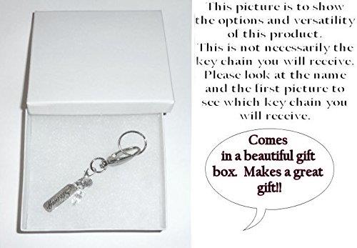 Initial Alphabet Charm Key Chain Ring, Women's Purse or Necklace Charm, Comes in a Gift Box! (U)