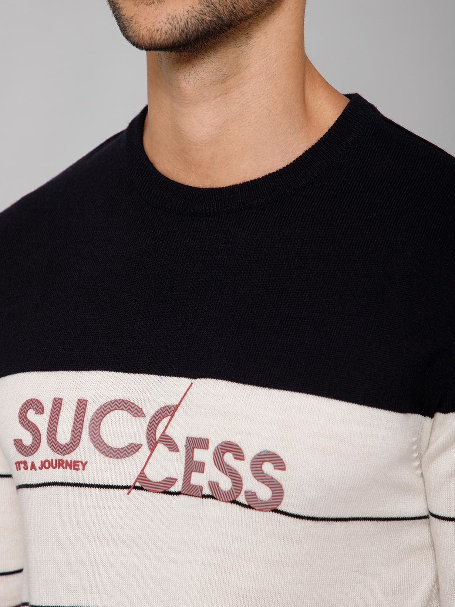 Cantabil Multicolor Regular Fit Printed Sweater