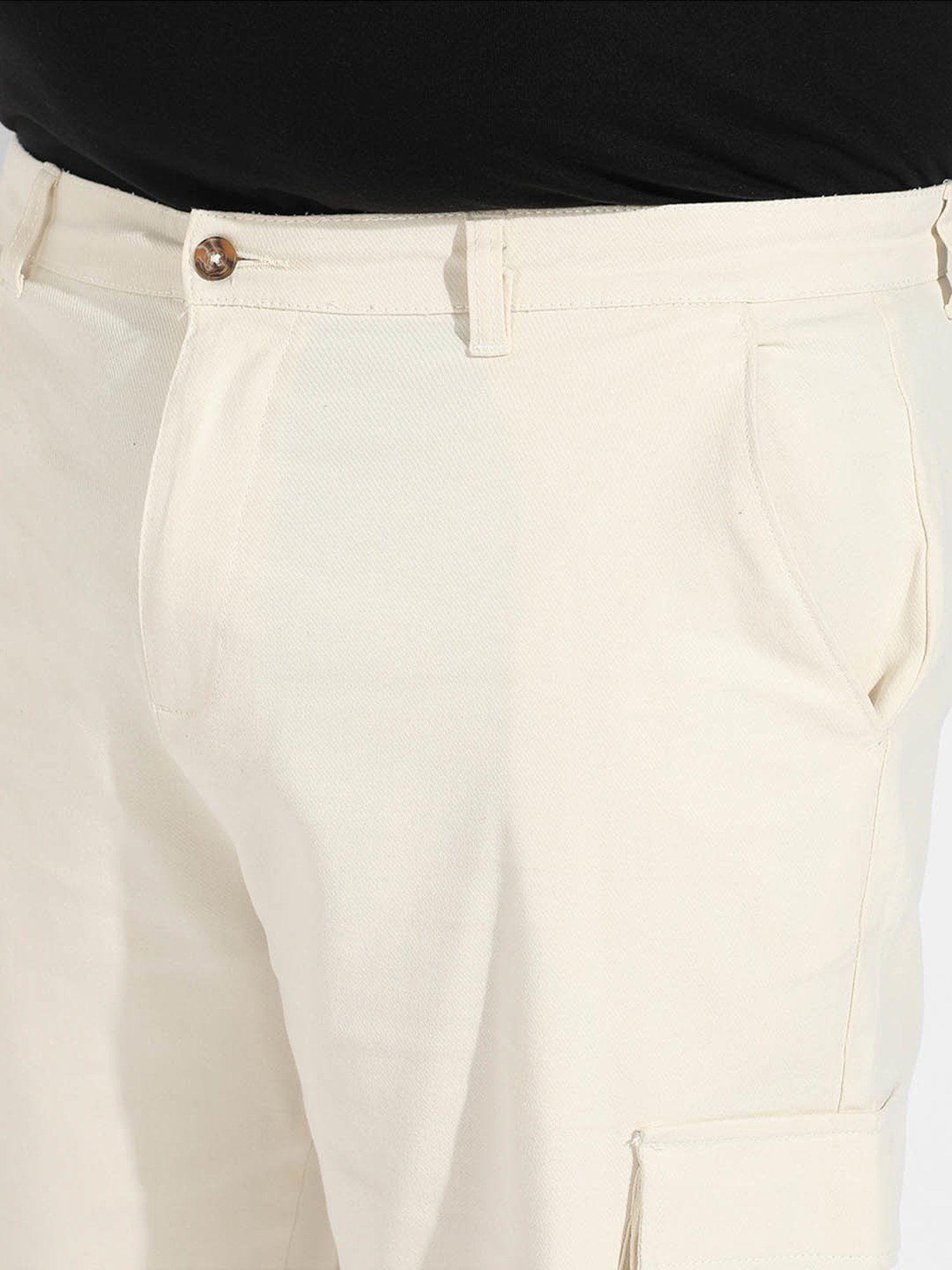 Instafab Plus Yellow Regular fit Plus Size Cargo Shorts