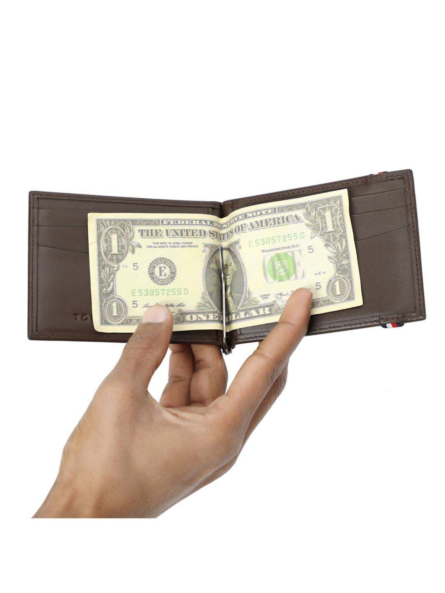 Tommy Hilfiger Reich Brown Casual Leather Bi-Fold Wallet for Men