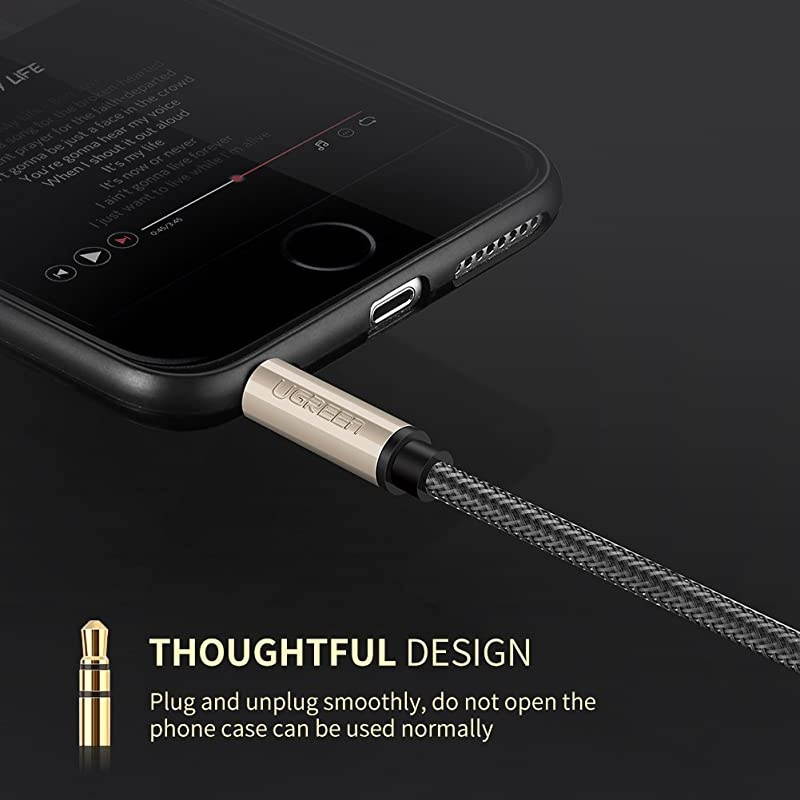 35mm Male to Male Auxiliary Aux Stereo Professional HiFi Cable with SilverPlating Copper Core Gold Plated Nylon Braid TangleFree for Audiophile Musical Lovers Silver 10ft