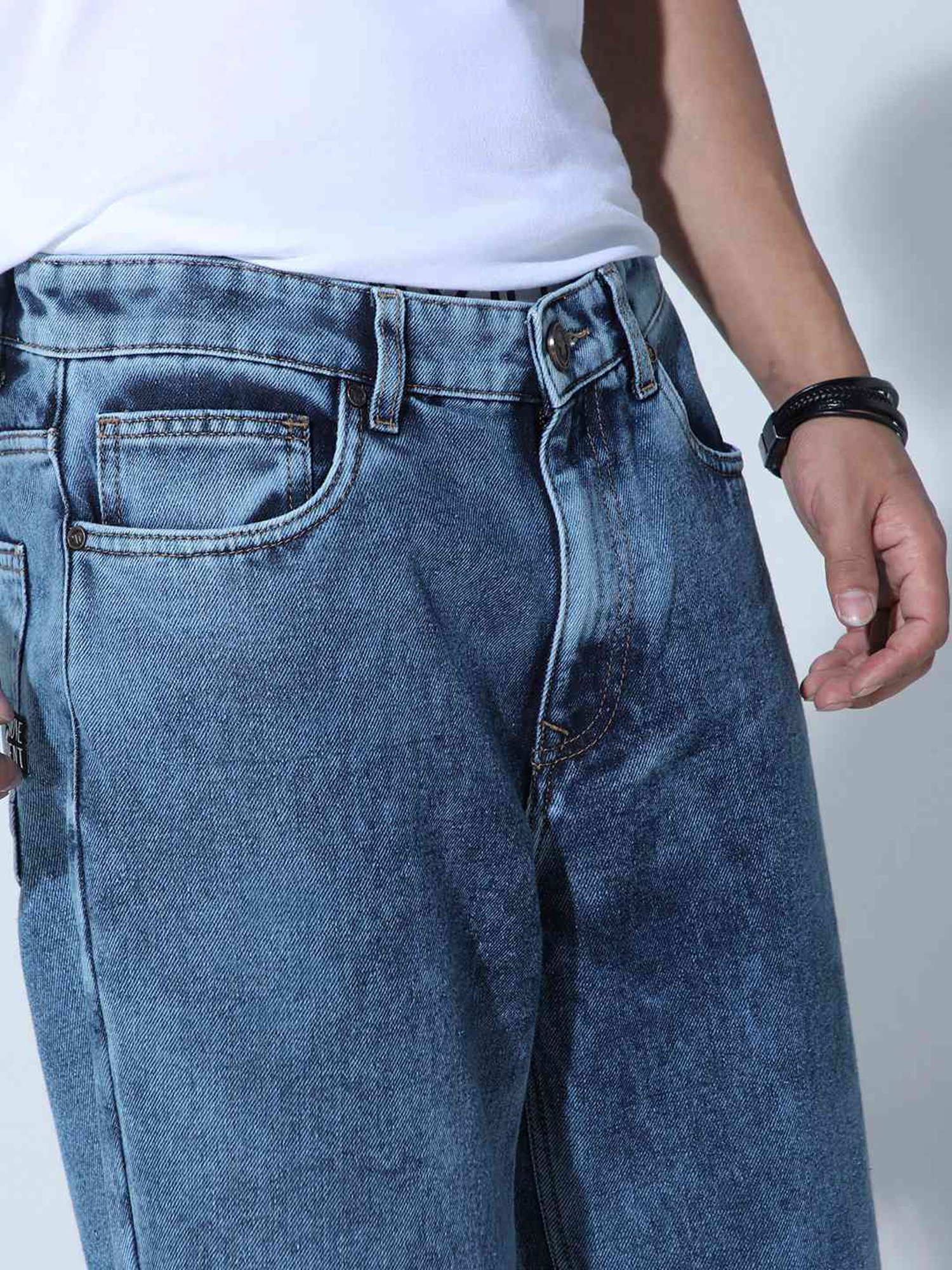 Hubberholme Blue Cotton Slim Fit Jeans