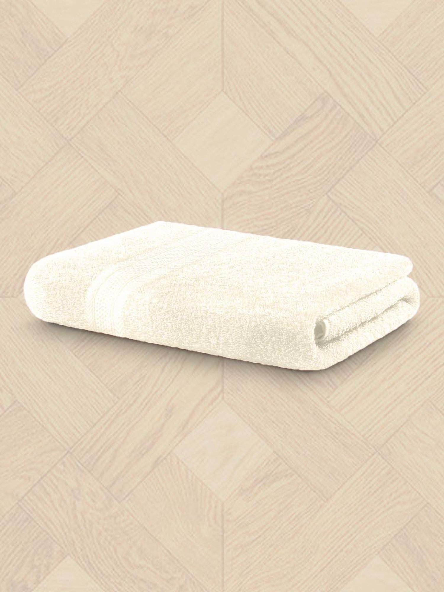 Raymond Home Fresh White 340 GSM Cotton Bath Towel