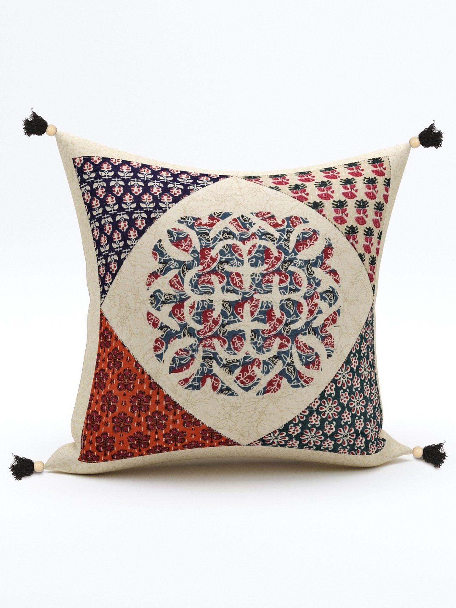 Living Roots Jaipuri Multicolor Cotton Cushion Covers - Set of 5