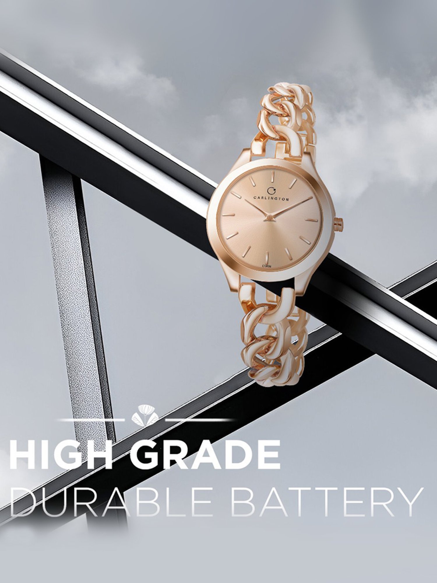 Carlington Iconic 2036 RoseGold Analog Watch for Women