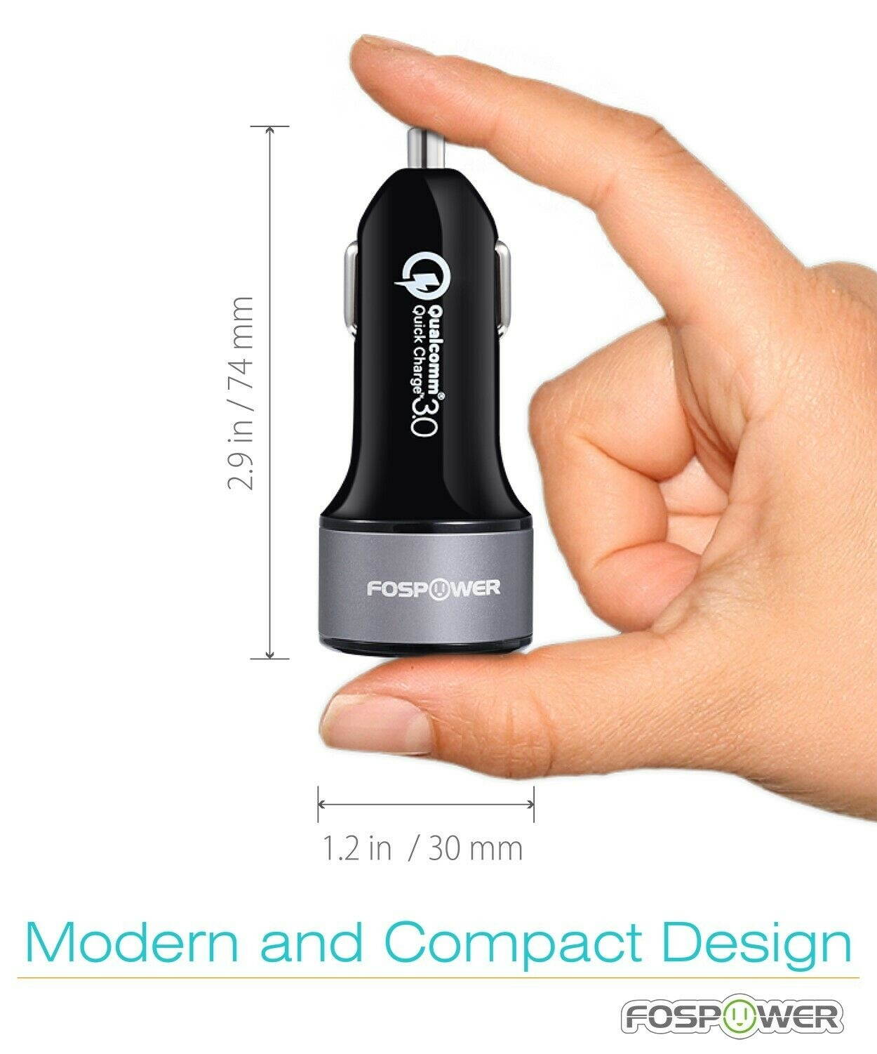Dual Port USB Fast Car Charger 36W Qualcomm Quick Charge QC 3.0 iPhone